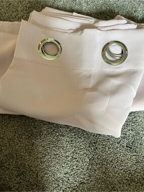Light Pink Grommet Top Curtain Panel - Modern